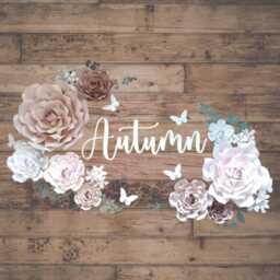 Custom Paper Flower Wall Decor With Free Name Sign - 3D Floral Nursery Art Personalised Name Sign Set - thumbnail 1