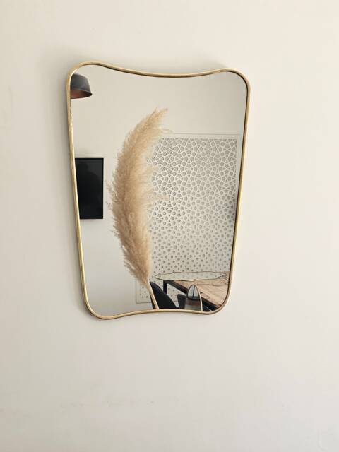 Moroccan Handmade Brass Wall Mirror - image 1