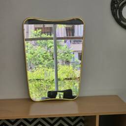 Moroccan Handmade Brass Wall Mirror - thumbnail 2