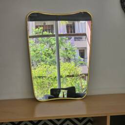 Moroccan Handmade Brass Wall Mirror - thumbnail 4