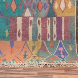 Colorful Moroccan Rug, Custom Fabulous Boujad Abstract Multicolored Carpet, Handmade Bohemian Rug - thumbnail 3