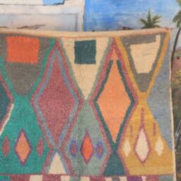 Colorful Moroccan Rug, Custom Fabulous Boujad Abstract Multicolored Carpet, Handmade Bohemian Rug - thumbnail 2