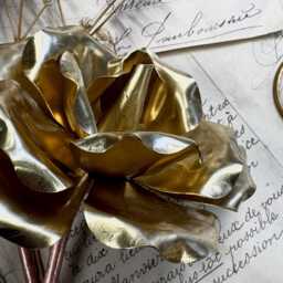 Handmade Brass Rose - thumbnail 4