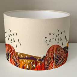 Lampshade/ Startled Birds Design/Original Design - thumbnail 2
