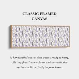 Above Bed Horizontal Long Skinny Framed Canvas Print With Cream Tones For Refined Interiors Perfect Living Room Hallway Bedroom Office - thumbnail 3