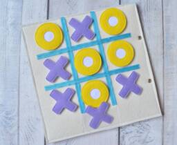 Felt Tic Tac Toe Quiet Book Page Montessori Toddler Toy