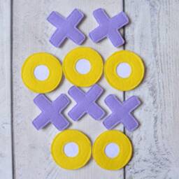 Felt Tic Tac Toe Quiet Book Page Montessori Toddler Toy - thumbnail 3