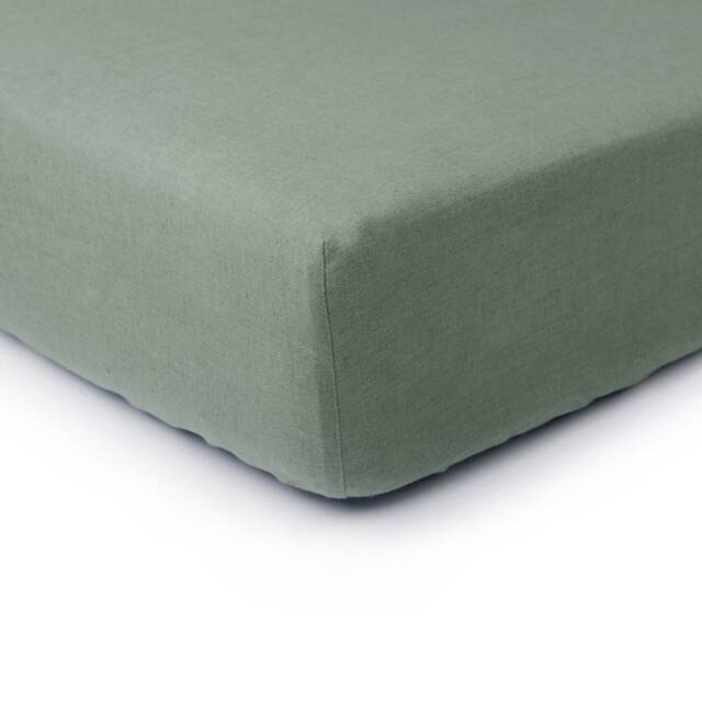 Linen Fitted Sheet King, Queen, Double, Full, Twin, California King Bedding, Handmade Bottom Sheets With Elastic - image 1