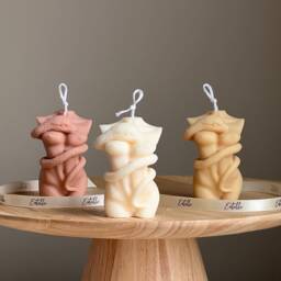 Handmade Soy Wax Female Body Candle With Snake - thumbnail 1