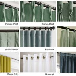 Ihf Dupioni Silk Curtains, Luxury Drapes, Pinch Pleat Lined Custom Drapery Panels, Ice Blue - Pair - thumbnail 3