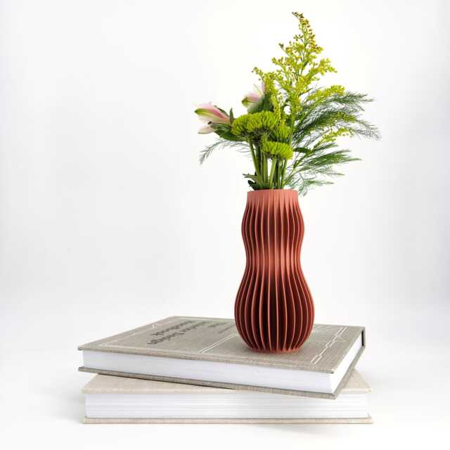 Terracotta Japandi Flower Vase/ Minimalist Ecofriendly Home Decor/3D Printed - image 1