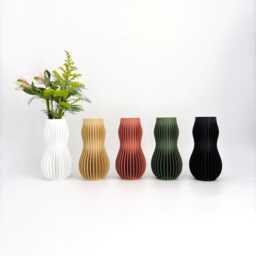 Terracotta Japandi Flower Vase/ Minimalist Ecofriendly Home Decor/3D Printed - thumbnail 3