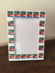 Colorful Love Postage Stamp Frame - Holds 4x6 Photo
