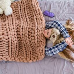 Giant Knit Blanket, Chunky Super Knit Blanket, Wool Merino Wool, Throw, Throw Blanket - thumbnail 3