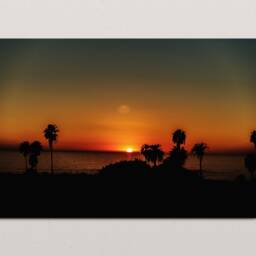 Santa Monica Sunset Beach Photo, California Seaside Art Print - thumbnail 3