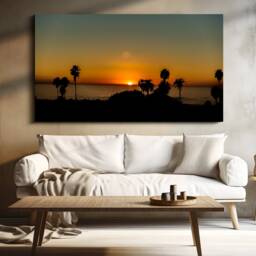 Santa Monica Sunset Beach Photo, California Seaside Art Print - thumbnail 2