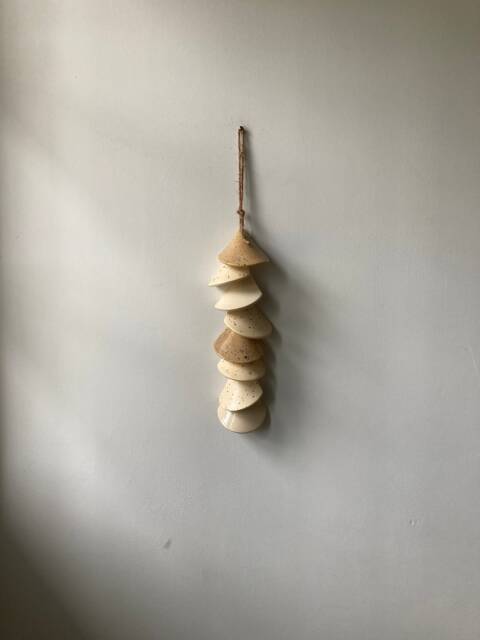 Wabi Sabi Ceramic Wall Hanging Earthy Glazed Tile Art - image 1