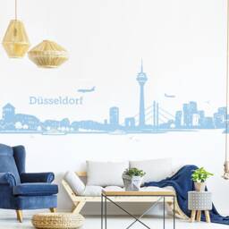 Wall Sticker Skyline D??sseldorf Wall Decal Tattoo - 5 Sizes Color Selection W122 - thumbnail 3