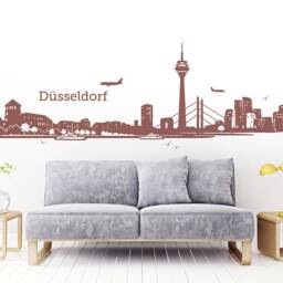 Wall Sticker Skyline D??sseldorf Wall Decal Tattoo - 5 Sizes Color Selection W122 - thumbnail 4
