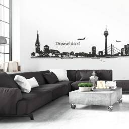 Wall Sticker Skyline D??sseldorf Wall Decal Tattoo - 5 Sizes Color Selection W122 - thumbnail 2