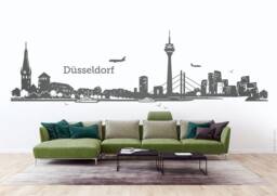 Wall Sticker Skyline D??sseldorf Wall Decal Tattoo - 5 Sizes Color Selection W122 - thumbnail 1