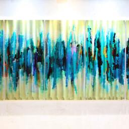 Abstract Metal Wall Art Sculpture Modern Indoor/Outdoor Painting - thumbnail 2