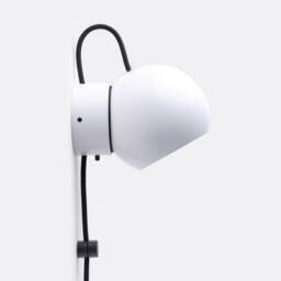 Hanson Wall Sconce White Plug-In On/Off Switch Bedside Lamp - thumbnail 2