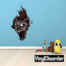 Mythical Creature Werewolf Wall Decal - Fabric Vinyl Removable & Reusable Mythicalcreatureuscolor014Et