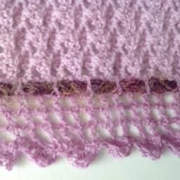 Crochet Baby Blanket, Lavender Ii, Small By Mwc - thumbnail 3