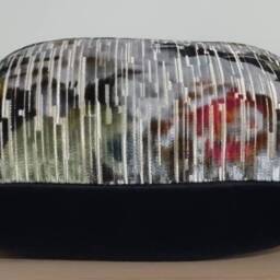 Romo Black Edition Herbaria Jacquard Cinnabar & Omega Velvet Cushion Cover 45x45 cm - thumbnail 2