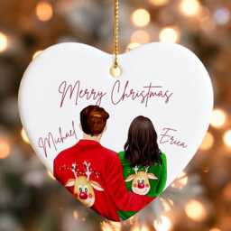 Our First 1st Christmas Couple Ornament, Together Ornaments, Personalised Photo Tree Bauble, 2025 Gifts - thumbnail 4