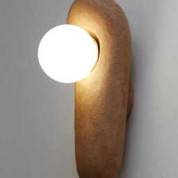 Simple Wall Light, Textured Fixtures, Modern Organic Sconce, Sconces Ceramic, Clay Lamp Light - thumbnail 3
