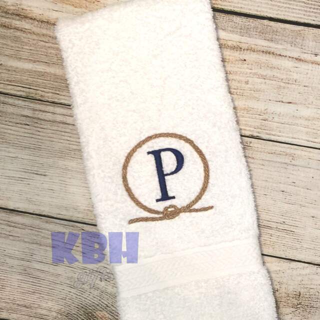 Monogrammed Rope Hand Towel