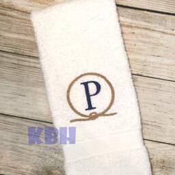 Monogrammed Rope Hand Towel