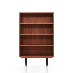 Bookcase, Bookshelf Made Of Oak Vaneer - Teak Colour Livlo T-R03