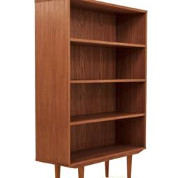 Bookcase, Bookshelf Made Of Oak Vaneer - Teak Colour Livlo T-R03 - thumbnail 4