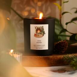 Cosy Winter Soy Candle Festive Gift For Her Christmas Cinnamon Holiday Decor Box - thumbnail 2