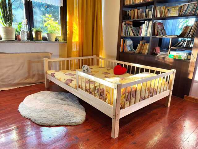 Pine Wood Bed Frame - Montessori Floor Toddler Free Delivery Single, Double - image 1