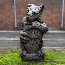 Guardian Gargoyle Ornament Stone Gothic Sculpture Concrete Statue Outdoor Mythical Garden Decor Handmade Creature Figurine For Yard