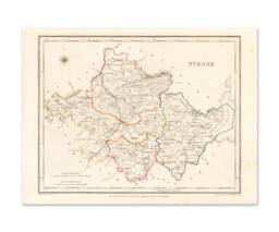 Tyrone Map - Old Antique Reproduction Print Of Derry 1846 Northern Ireland - thumbnail 1