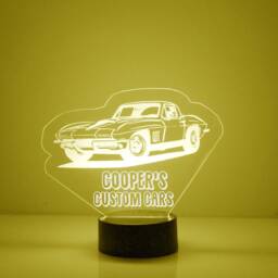 Light Up Sports Car, Custom Engraved Night Light, Personalized Free, 16 Color Options With Remote Control, Car - thumbnail 4