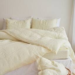 Cream Linen Duvet Cover European Bedding, King & Queen Sizes - thumbnail 3