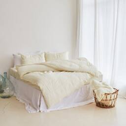 Cream Linen Duvet Cover European Bedding, King & Queen Sizes - thumbnail 2