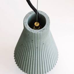 Concrete Pendant Lamp [S1] Pleated & Colorful Minimalist Living Room Dining Kitchen - thumbnail 4