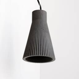 Concrete Pendant Lamp [S1] Pleated & Colorful Minimalist Living Room Dining Kitchen - thumbnail 2