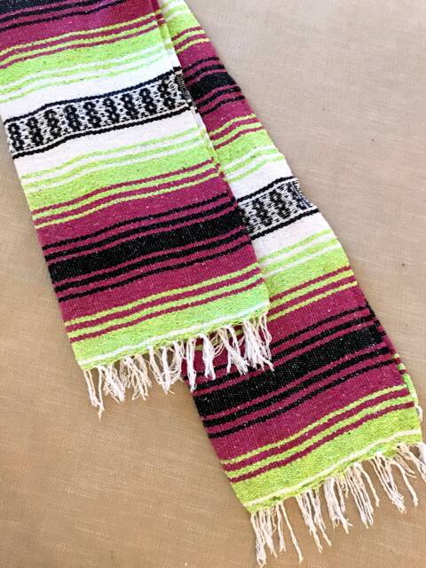 Raspberry, Lemon-Lime, With Black & White Mexican Blanket - image 1