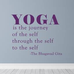 Yoga Wall Decal, Quote Art, Vinyl Is The Journey Of Self, Mural - thumbnail 3
