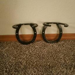 Horseshoe Boot Holder, Western, Rustic, Cowboy, Cowgirl, Rustic Decor - thumbnail 2