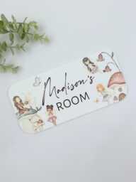 Personalised Fairy Garden Door Sign Whimsical Nursery Decor