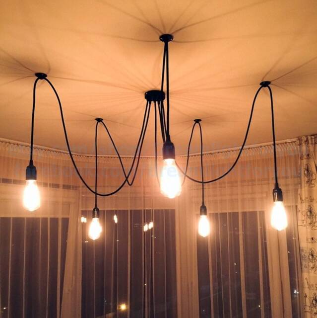Octopus Chandelier 5 Pendants Light Spider Lighting Industrial Chandelier Bespoke Pendant Lighting Industrial Lamp - image 1